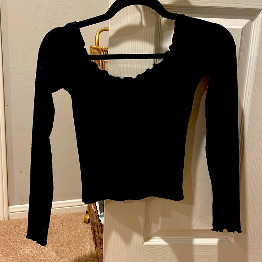 Off the shoulder black top